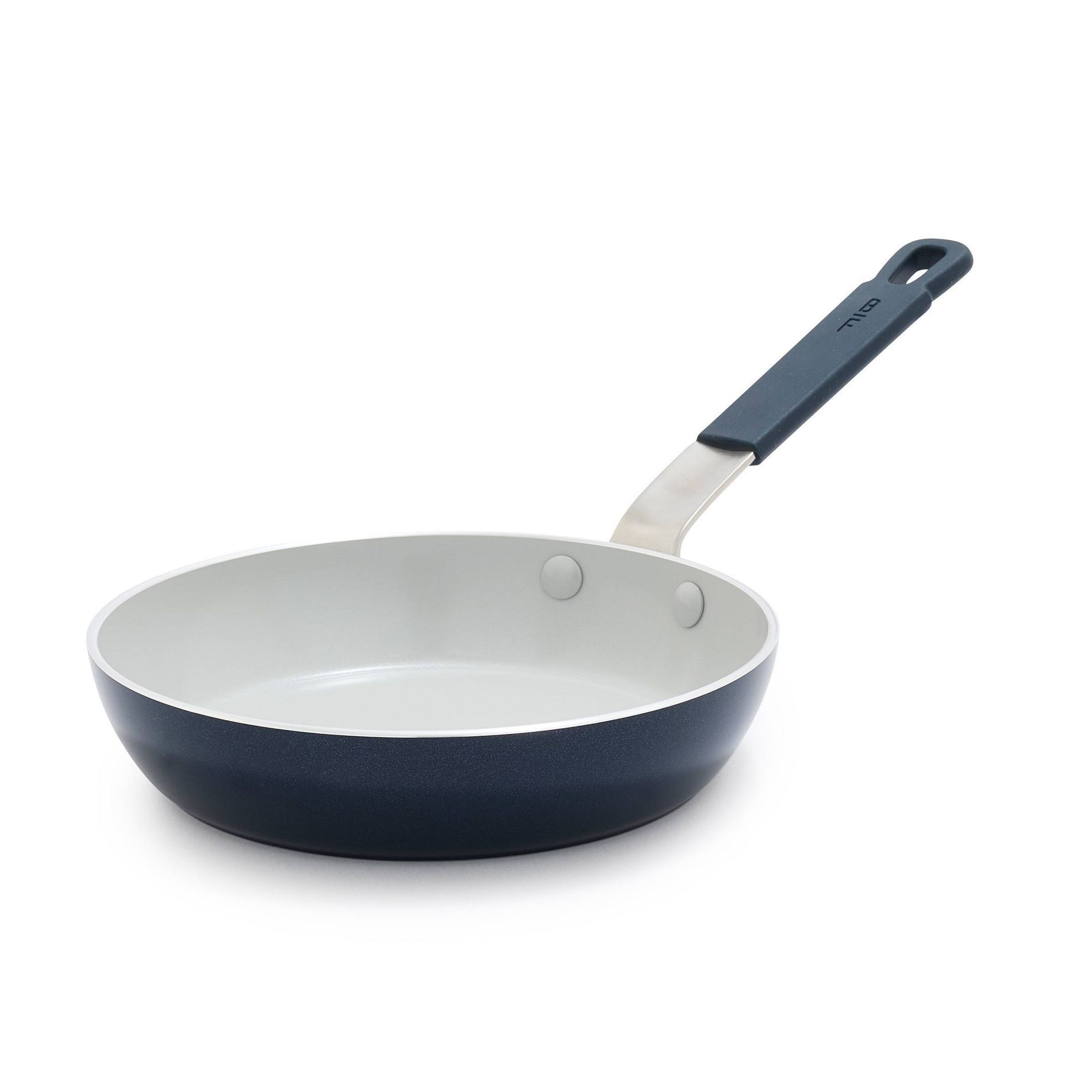 Bobby Flay 8" Ceramic Nonstick Aluminum Fry Pan Oxford Blue: Dishwasher-Safe, Smooth Surface Compatible, PTFE & PFOA Free