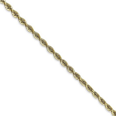 Black Bow Jewelry 2.75mm 10k Yellow Gold D/C Quadruple Rope Chain Necklace