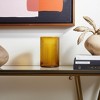 HomeRoots 8" Amber Cylinder Ribbed Glass Table Vase - 2 of 4
