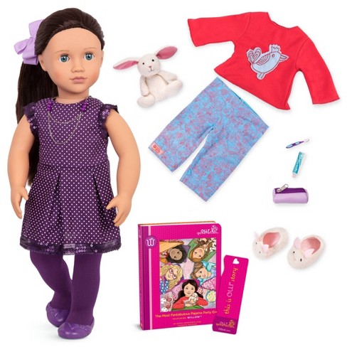 Our Generation Willow with Storybook & Plush Bunny 18" Posable Sleepover Doll - image 1 of 4