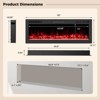 Costway 50" Smart WiFi Electric Fireplace Work with Alexa & Google Assistant & Recessed - 3 of 4