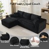 Coucheta 108" Boneless Sectional Cloud Couch Collection - L-Shape with Chaise, Corduroy Fabric, Modern Modular, No Assembly, Multiple Colors - 3 of 4