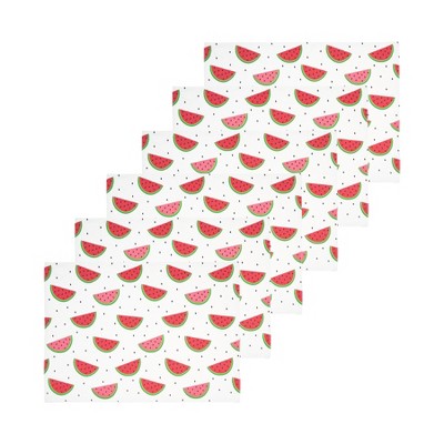 C&F Home Watermelon Whimsy Cotton Placemat Machine Washable Set of 6