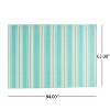 Gulches Vibrant Teal and Ivory Outdoor Area Rug - Hand-Crafted Polypropylene, 63" x 84" - The Perfect Pick-Me-Up for Your D¨¦cor - 4 of 4