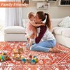 Washable Rug Vintage Medallion Non Slip Non Shedding Rugs Low Pile Foldable Accent Rug for Living Room Bedroom - 3 of 4