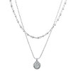 HTUTWOO Double Layer Necklace, Fancy Chain Choker Necklace and Oval Pendant, Jewelry Gifts for Birthday, Holiday and Party - 4 of 4