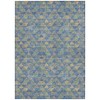 Sky Blue And Gray Geometric Washable Indoor Outdoor Area Rug - 4 of 4
