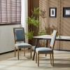 Set of 2 Rustic Dining Chairs with Upholstered Seat and Back,Fluted Wood Legs for Farmhouse Dining Room-Cuddlewood - 2 of 4