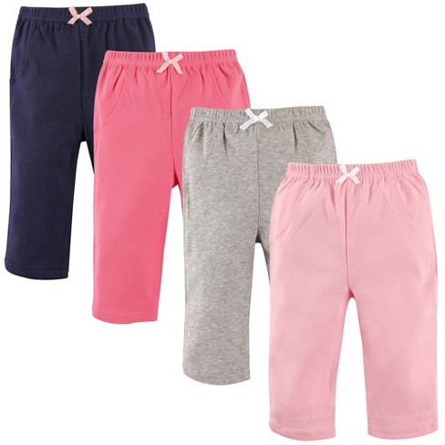 Gerber Baby Girls' Microfleece Pants, 4-pack, Pink, Gray & Black, Newborn :  Target