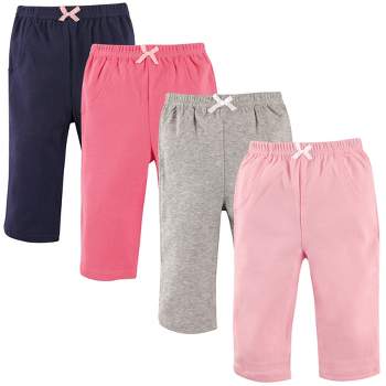 Luvable Friends Baby Girl Cotton Pants, Girl Solid