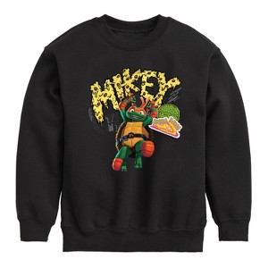 Boys' - Teenage Mutant Ninja Turtles - Michelangelo AKA Mikey Graphic Long Sleeve Fleece Sweatshirt - 1 of 4