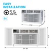 6,000/8,000/10,000/12,000 BTU Smart Window Air Conditioner With Remote Control & WIFI & Dehumidifier & Energy Saving - 3 of 4