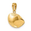 Black Bow Jewelry 14k Yellow Gold Football Profile Pendant, 20mm - 4 of 4