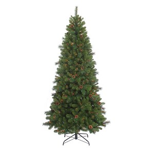 Kurt S. Adler 7.5' Pre-Lit Multicolor Incandescent Slim Burlington Spruce Tree - 1 of 1