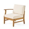 Outdoor Sectional Sofa Set, 5 Seater Sofa Set with Side Armrest Sofa, 5 Pcs Sofa with Wood Frame and PE Cushions and PE Pillows-Coolbibila - 3 of 4