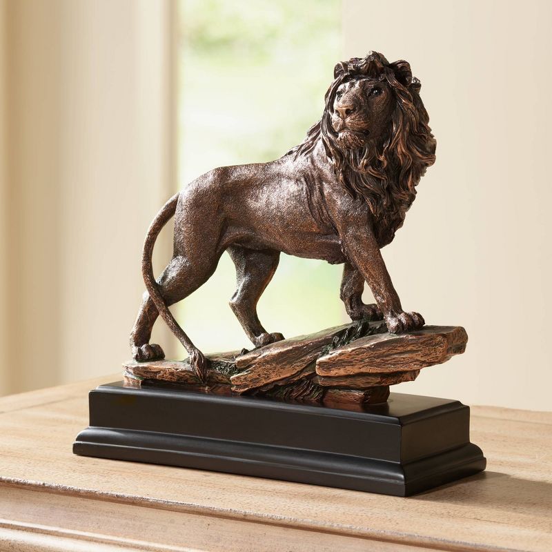 Kensington Hill Regal Lion 11" High Sculpture in a Bronze Finish, 2 of 7