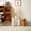 Aukfa Set of 3 White Metal Floor Vases – Modern Glazed Decorative Vases for Home Décor - 2 of 4