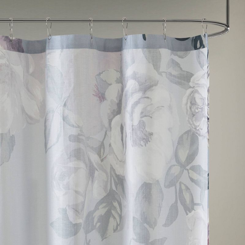 Colissa Cotton Floral Printed Shower Curtain, 3 of 7