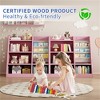 SKRAN Multi-Functional Wooden Toy Storage Organizer Cabinet Kids Bookshelf Children Bookcase Toddler Book Rack for Playroom Bedroom Nursery - 4 of 4