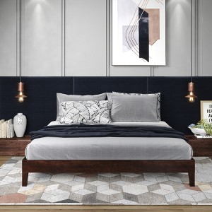 King Size Platform Bed with Sturdy Frame for Bedroom - 1 of 4