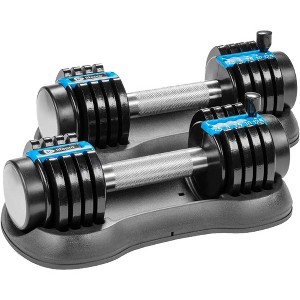 Lifepro 5-in-1 Adjustable Dumbbell Set - Versatile Hand Weights for Fitness Training - 1 of 4