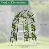 Garden Arch Trellis,Tall Metal Garden Trellis with Netting for Climbing Plants, Vegetables, Flowers, Outdoor Pergola Arbor Wedding Party Decoration - 2 of 4