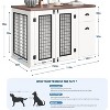 Dog Crate Furniture, Pet Kennel for Small to Medium Dogs, White Wooden Pet House with Drawers - 2 of 4