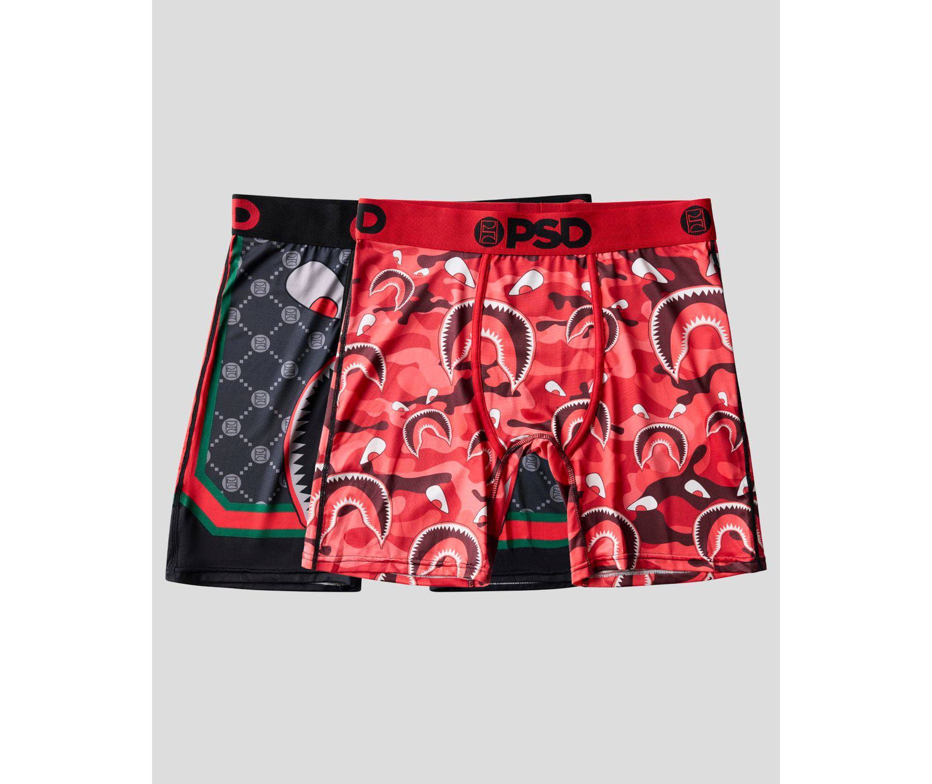 PSD Men's Red Warface Print Briefs - Camo/Black M