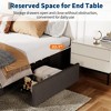 Full Size Storage Bed Frame with 3 XL Drawers - Upholstered Platform Bed, No Box Spring Needed, Wood Slat Support, Easy Assembly - 3 of 4