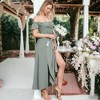 Anna-Kaci Women's Ruffled Cap Sleeve Maxi Slit Flowy Dress for Everyday Looks - 4 of 4