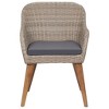 vidaXL Outdoor Chair Set of 2 Brown PE Rattan Medium Removable Covers - 3 of 4