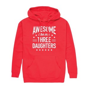 Men's - Instant Message - Awesome Like My 3 Daughters Graphic Fleece Pullover Hoodie - 1 of 4