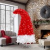 QingMoon 6 FT Whimsical Christmas Tree, Santa's Hat Shape Artificial Xmas Tree with 1050 PET Tips for Holiday Party and Home Decor - 2 of 4