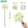 Unique Bargains Plastic Silk Durable Artificial Chrysanthemum Ball Flowers 11" - 3 of 4