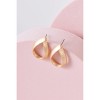 Slickblue Women's Earrings, Matte Gold Looped Water Drop Studs, Minimalist Design, 0.8" Length, Alloy - 2 of 2