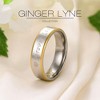 Forever Love 4 mm or 6mm Wedding Band Ring for Men or Women Two Tone Stainless Steel Ginger Lyne Collection - 2 of 4