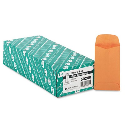 Brown Kraft Paper Coin and Small Parts Envelope, 2.5 x 4.25 inches, 500 Count