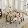 APRILSOUL37.80"Velvet Dining Chair with Handmade Tufted Trim, Solid Wood Handles on Top and Sides,Set of 2 - 4 of 4