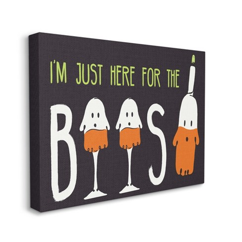 Stupell Industries Here for the Boos Phrase Halloween Ghost Pun - image 1 of 3