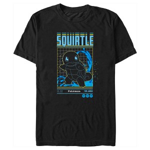 Men's Pokemon Squirtle Retro Grid T-Shirt - 1 of 4