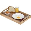 Homeitusa Bamboo Bed Trays: Large Bed Table with Folding Legs, Serving Tray with Handles, Wooden Breakfast Tray with Legs and Handles - 4 of 4