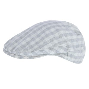 Kenny K. Men's Gingham Check Poly Cotton Ivy Flat Cap - 1 of 4