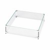 Barton 24 x 24 inch Outdoor Fire Pit Tempered Glass Wind Guards Square Wind Screens, Clear - 2 of 3