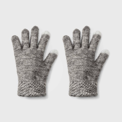 Women S Fashion Knit Gloves Universal Thread Heather Gray One Size