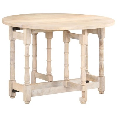 vidaXL Dining Table Bleached wood Solid mango wood Standard Durable