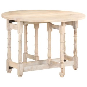 vidaXL Dining Table Bleached wood Solid mango wood Standard Durable - 1 of 2