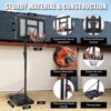 Portable basketball hoop outdoor 53-120in Adjustable Basketball Goal System, 44 Inch Outdoor Hoop & Goals for Youth, and Adults in Backyard,Garage - 2 of 4
