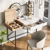 NicBex 40" Dressing Table Set with 3-Mode Lighted Mirror, Wireless Charging Station, Drawer and 3 Open Shelves for Bedroom - 4 of 4