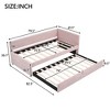 NicBex Twin Size Upholstered Daybed with Trundle for Bedroom,Living Room,Apartment,No Box Spring Needed - 3 of 4