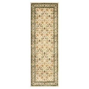 Vintage Floral Area Rug, Machine Washable, Non-Slip, Stain-Resistant, Pastel Oriental, Soft Low-Pile Carpet, Pet-Friendly for Living Room, Bedroom - 1 of 4